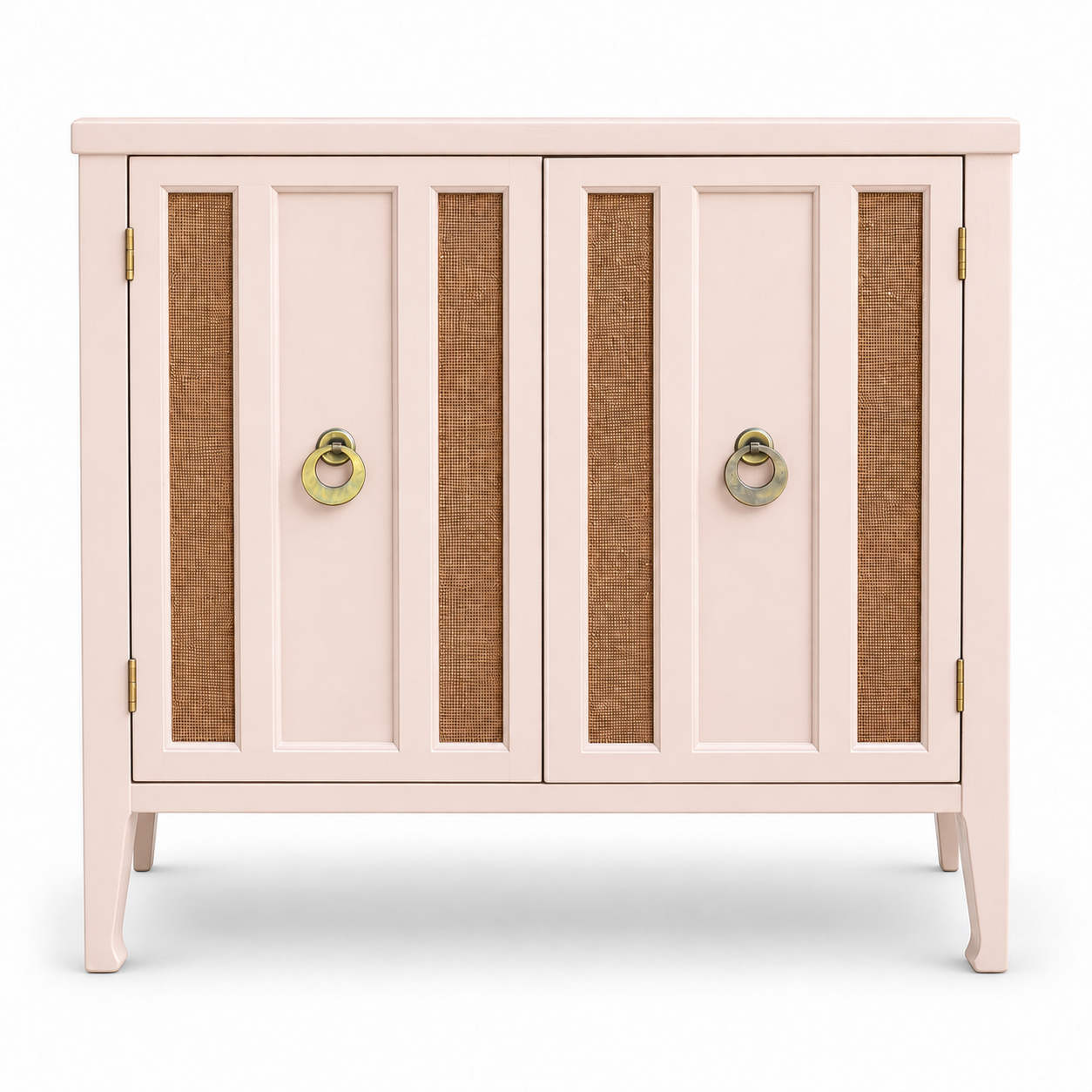 09017 vintage cane cabinet in Pointe satin paint