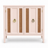 09017 vintage cane cabinet in Pointe satin paint