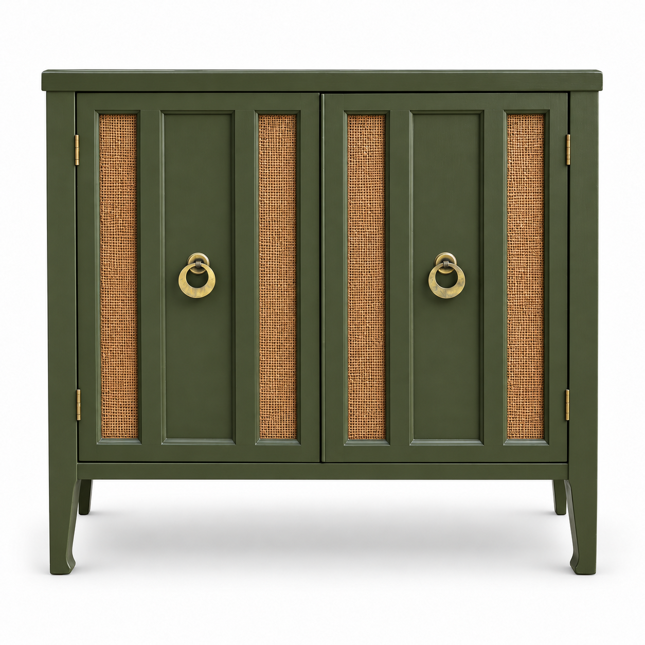 09017 vintage cane cabinet in Spade satin paint