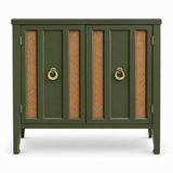 09017 vintage cane cabinet in Spade satin paint