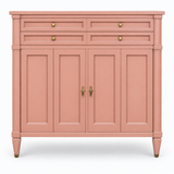 09018 vintage White Fine Furniture tallboy in Ashland satin paint