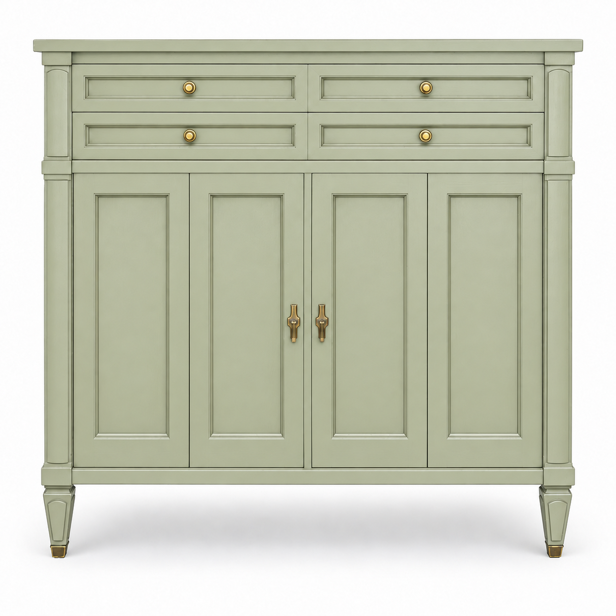 09018 vintage White Fine Furniture tallboy in Avery satin paint
