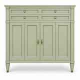 09018 vintage White Fine Furniture tallboy in Avery satin paint