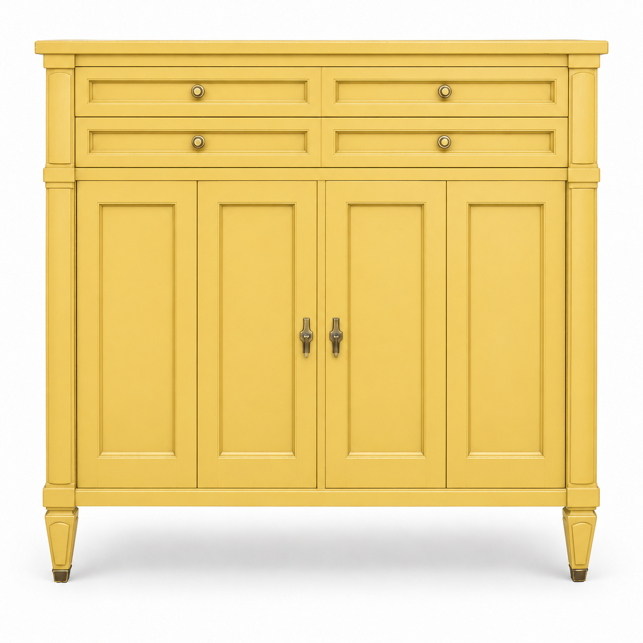 09018 vintage White Fine Furniture tallboy in Cali satin paint