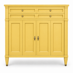 09018 vintage White Fine Furniture tallboy in Cali satin paint