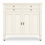 09018 vintage White Fine Furniture tallboy in Dover satin paint