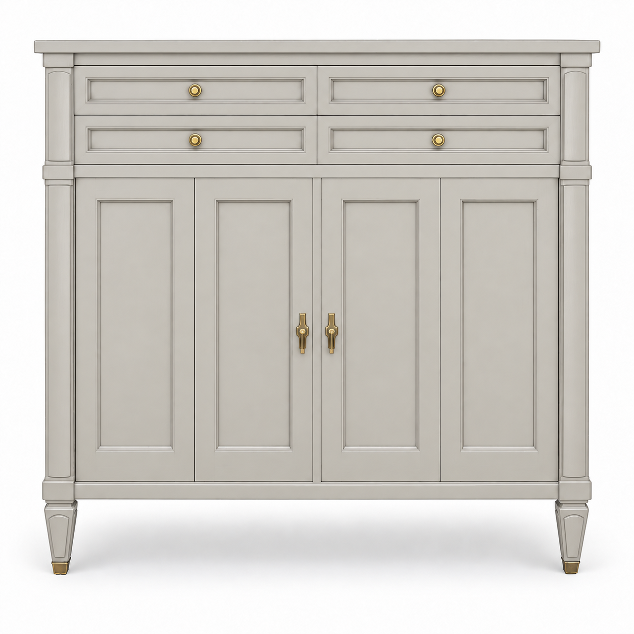 09018 vintage White Fine Furniture tallboy in Framed satin paint