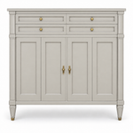 09018 vintage White Fine Furniture tallboy in Framed satin paint