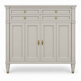 09018 vintage White Fine Furniture tallboy in Framed satin paint