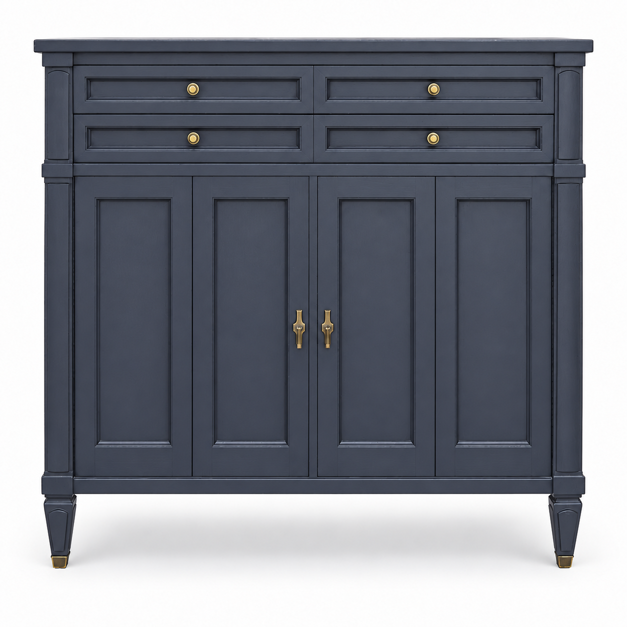 09018 vintage White Fine Furniture tallboy in Hamilton satin paint