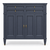 09018 vintage White Fine Furniture tallboy in Hamilton satin paint