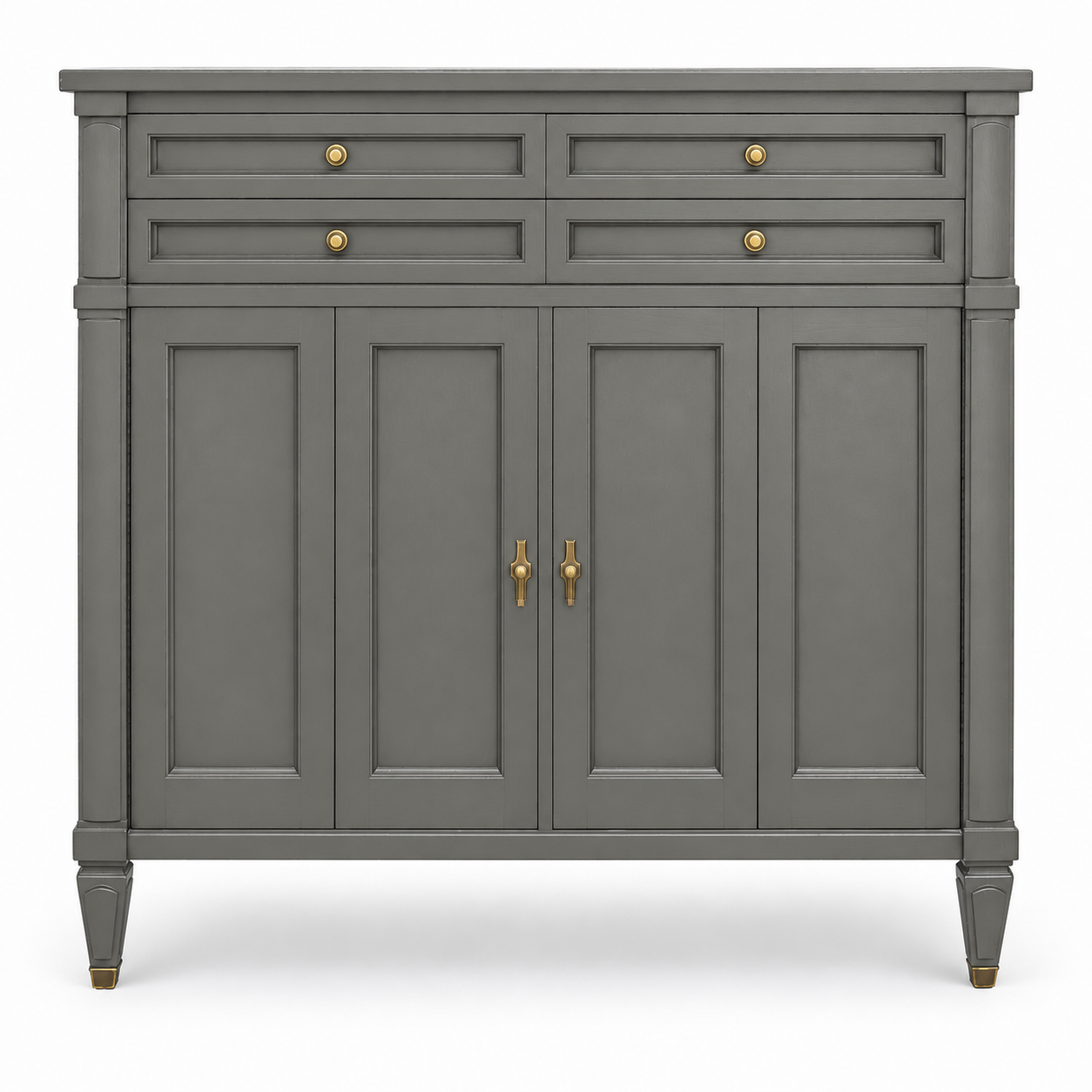 09018 vintage White Fine Furniture tallboy in Hepburn satin paint