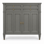 09018 vintage White Fine Furniture tallboy in Hepburn satin paint