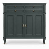 09018 vintage White Fine Furniture tallboy in Hunter satin paint