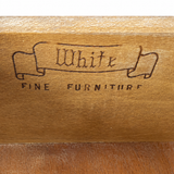 09018 vintage White Fine Furniture tallboy original finish — maker label