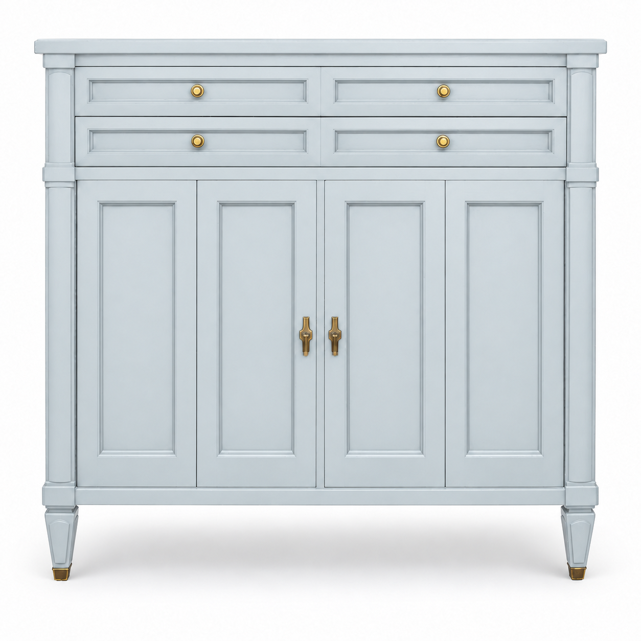 09018 vintage White Fine Furniture tallboy in Marseilles satin paint