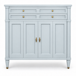 09018 vintage White Fine Furniture tallboy in Marseilles satin paint