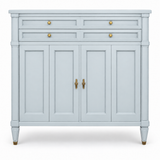 09018 vintage White Fine Furniture tallboy in Marseilles satin paint