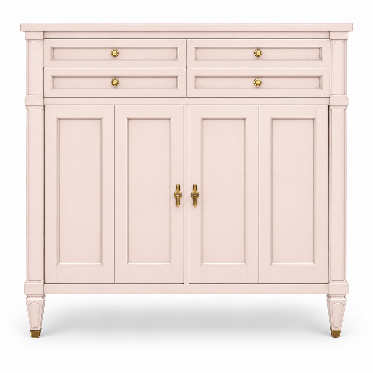 09018 vintage White Fine Furniture tallboy in Pointe satin paint