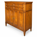 09018 vintage White Fine Furniture tallboy original finish — right angle