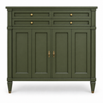 09018 vintage White Fine Furniture tallboy in Spade satin paint