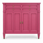 09018 vintage White Fine Furniture tallboy in Stiletto satin paint