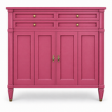 09018 vintage White Fine Furniture tallboy in Stiletto satin paint