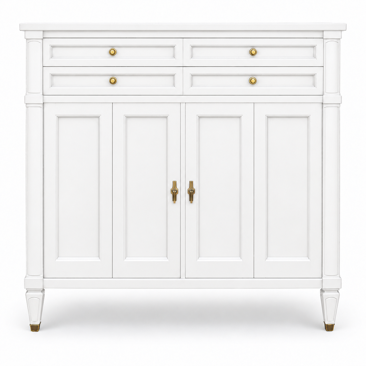 09018 vintage White Fine Furniture tallboy in White satin paint