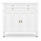 09018 vintage White Fine Furniture tallboy in White satin paint
