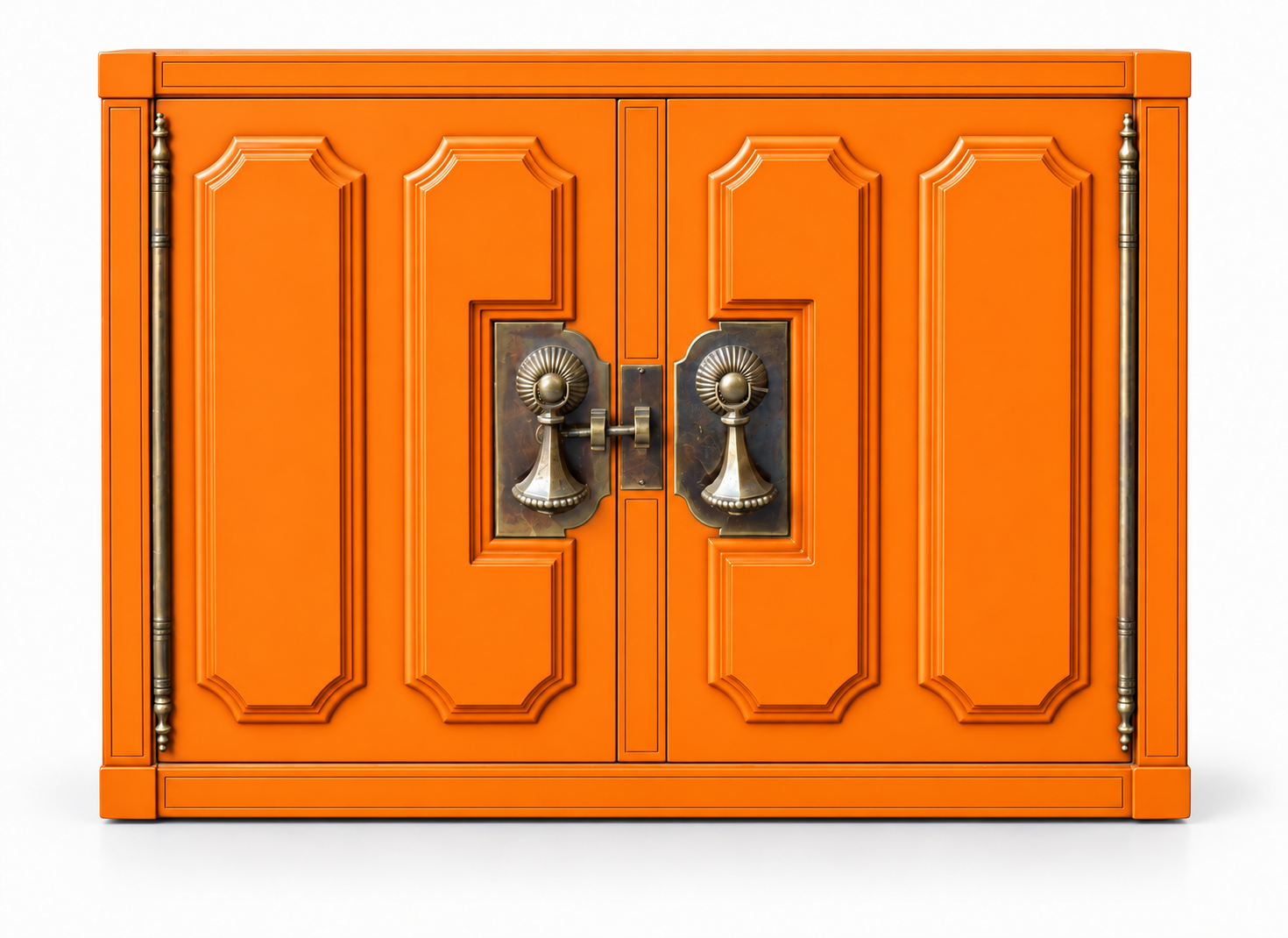 Vintage Mastercraft cabinet #09019 — Electric Orange paint visualization