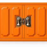Vintage Mastercraft cabinet #09019 — Electric Orange paint visualization