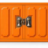 Vintage Mastercraft cabinet #09019 — Electric Orange paint visualization