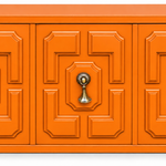 Vintage Mastercraft cabinet #09020 — Electric Orange paint visualization