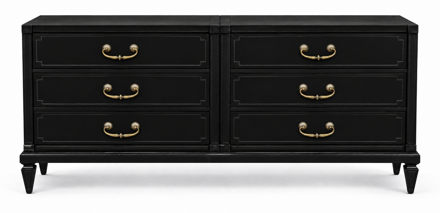 Vintage Mastercraft dresser #09021 — Black paint visualization