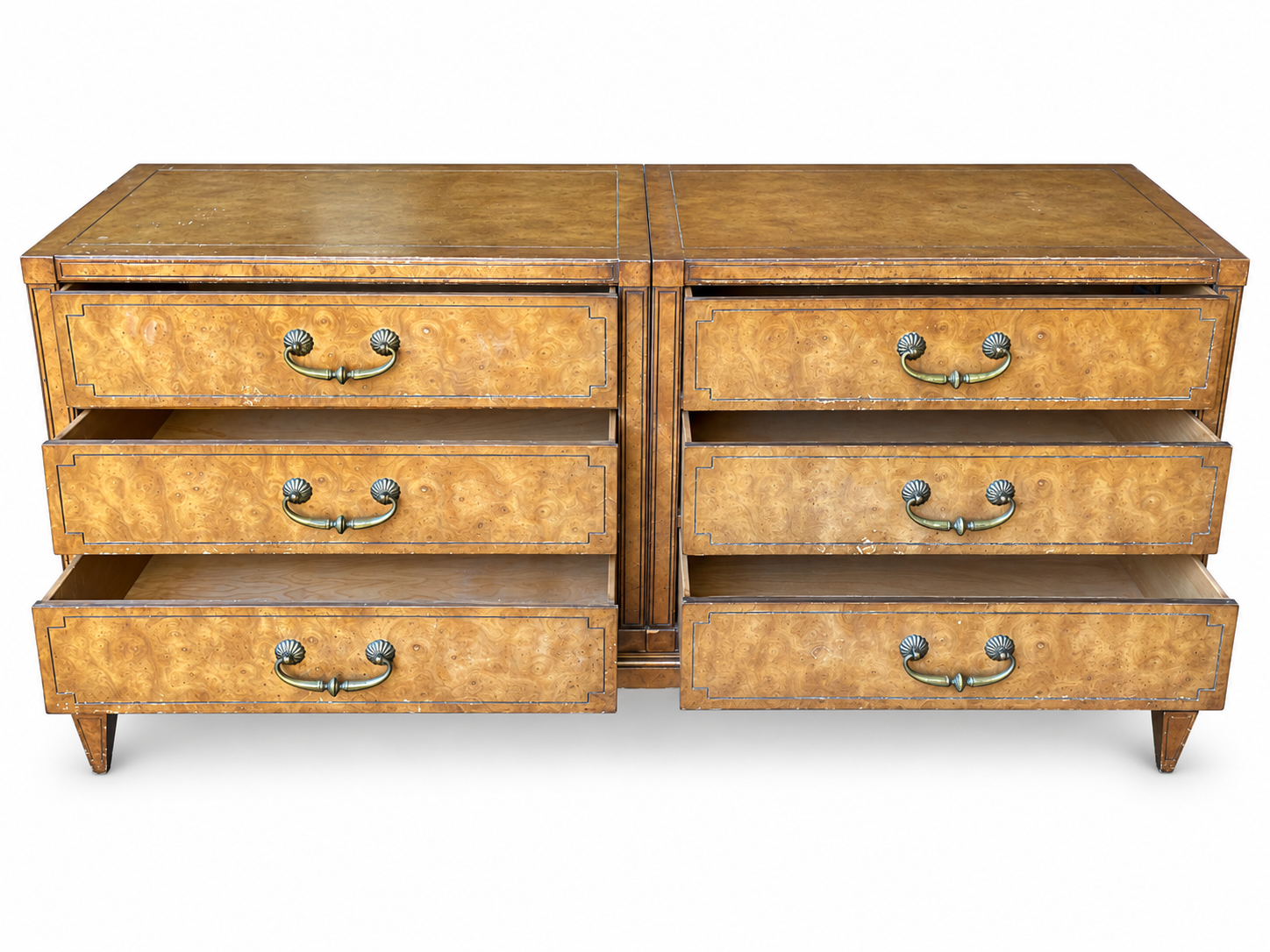 Vintage Mastercraft dresser #09021 — original drawers open
