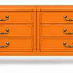 Vintage Mastercraft dresser #09021 — Electric Orange paint visualization