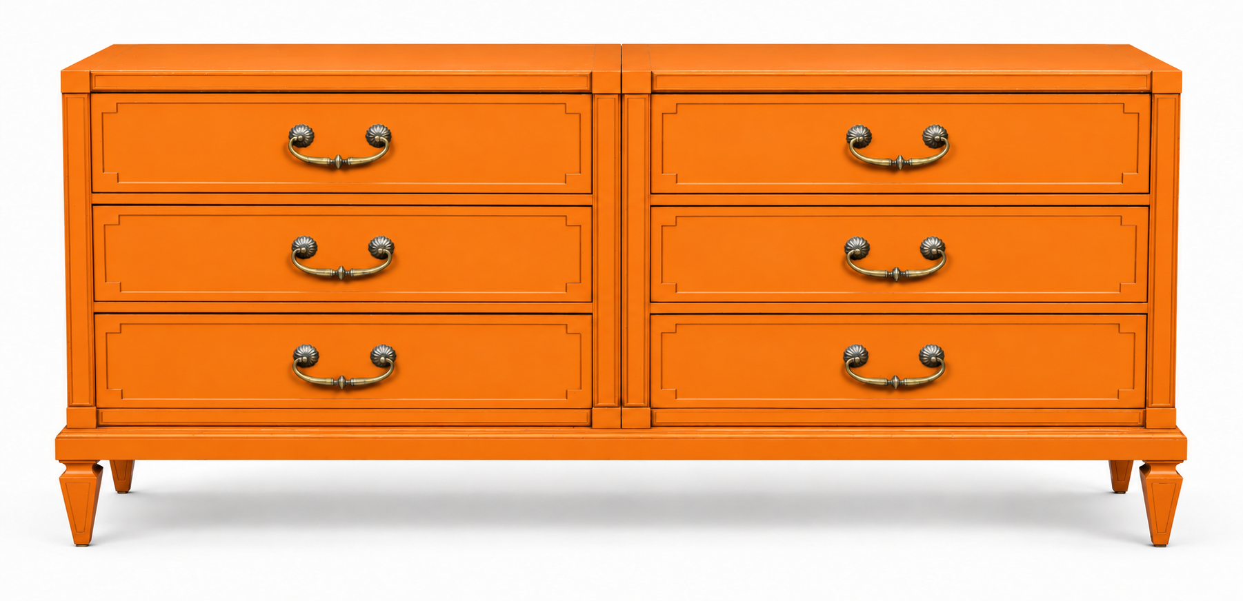 Vintage Mastercraft dresser #09021 — Electric Orange paint visualization