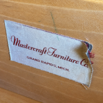 Vintage Mastercraft dresser #09021 — original maker label