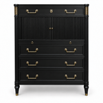 SKU 09022 Kindel vintage dresser — closed-door painted preview Black