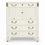 SKU 09022 Kindel vintage dresser — closed-door painted preview Dover