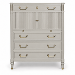 SKU 09022 Kindel vintage dresser — closed-door painted preview Framed