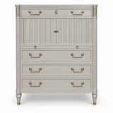 SKU 09022 Kindel vintage dresser — closed-door painted preview Framed