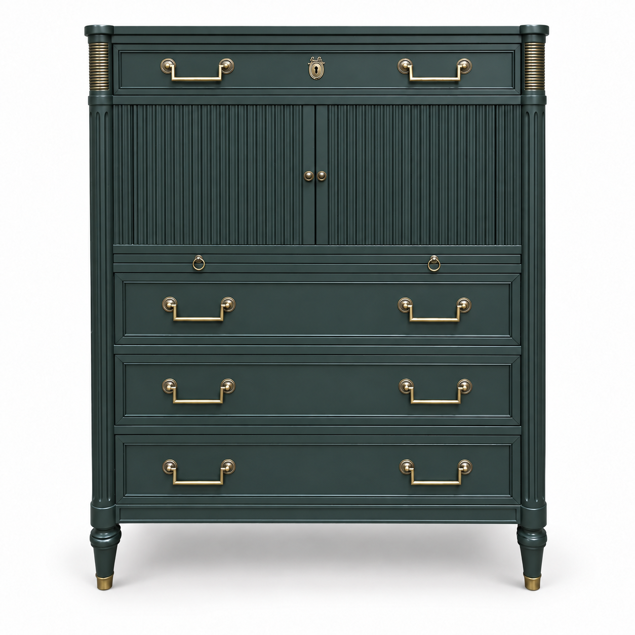 SKU 09022 Kindel vintage dresser — closed-door painted preview Hunter