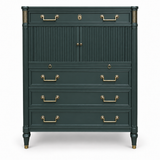 SKU 09022 Kindel vintage dresser — closed-door painted preview Hunter