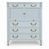 SKU 09022 Kindel vintage dresser — closed-door painted preview Marseilles