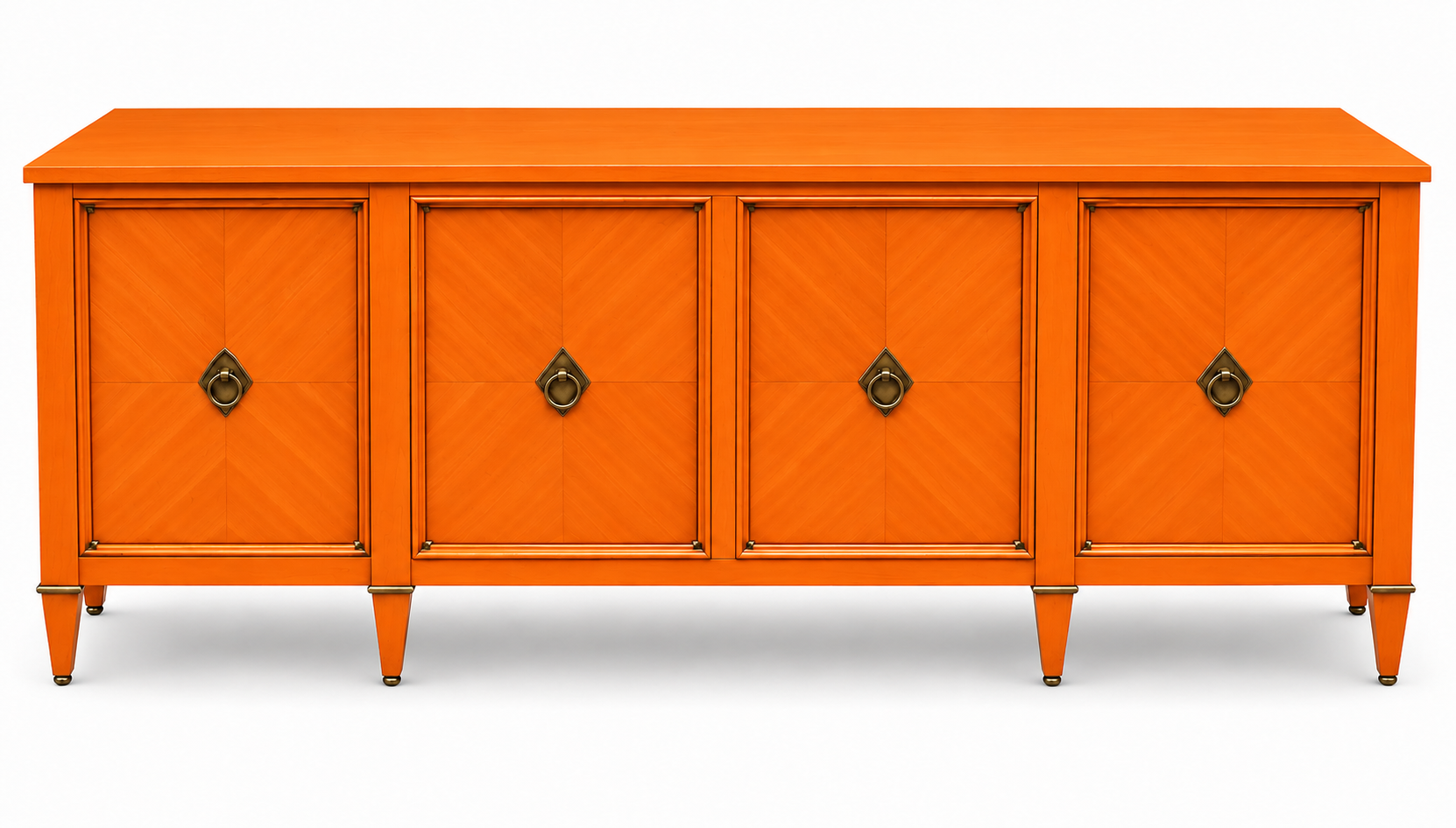 SKU 09023 Century furniture — digitally painted preview Electric Orange