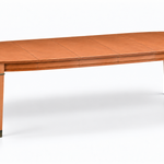 SKU 09027 Century dining table — fully extended preview with three 12-inch leaves