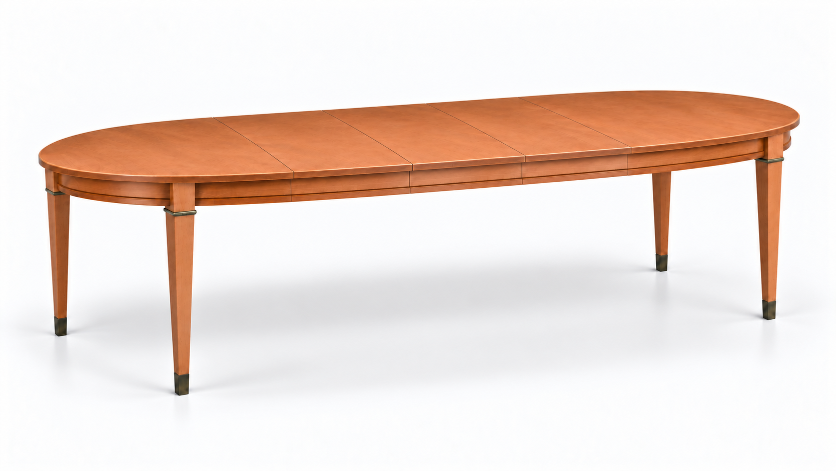 SKU 09027 Century dining table — fully extended preview with three 12-inch leaves