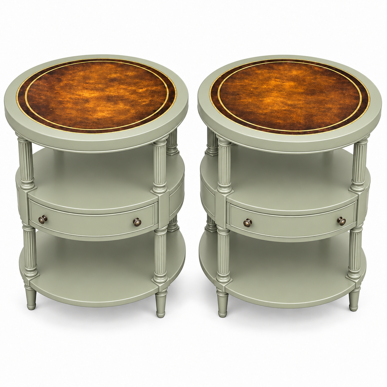 SKU 09029 side table pair — digitally painted preview Avery
