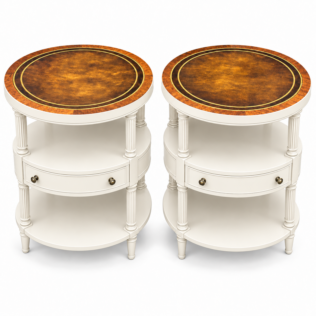 SKU 09029 side table pair — digitally painted preview Dover